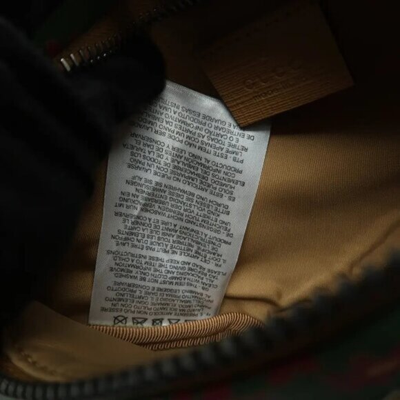 GUCCI Green Canvas Belt Bag 674-061925 - Picture 9 of 11